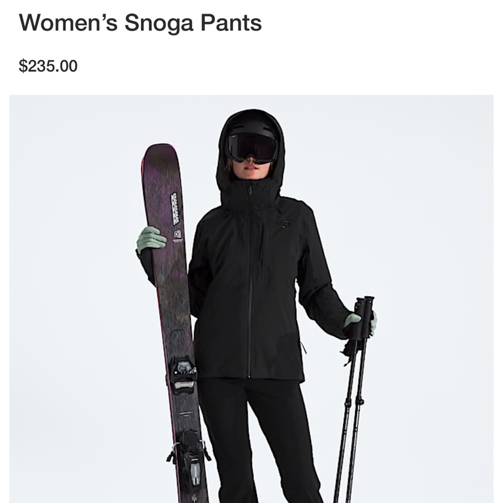 The North Face Women's Black Snoga ski pants